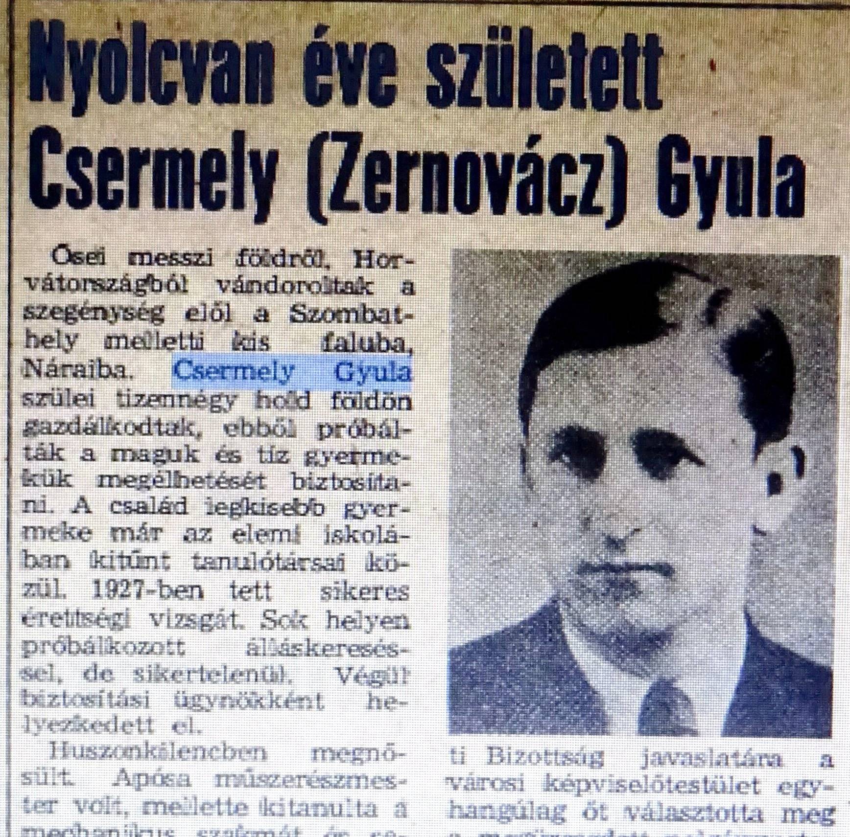 Csermely Gyula