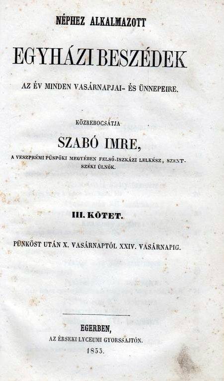 I. Ferenc József Szabó Imrét